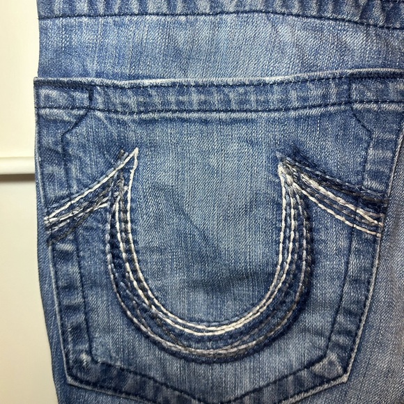 Vintage True Religion multi stitch logo straight blue jeans - Picture 7 of 14